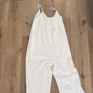 Hurley Cream Jumpsuit with Adjustable Straps